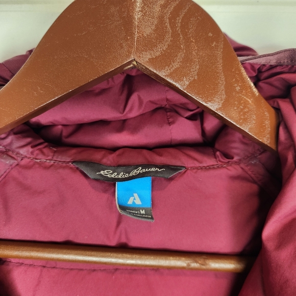 Sz M Eddie Bauer Women's First Ascent Stormdown 800 Puffer Jacket, Black Cherry - Picture 3 of 9